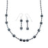 Genuine Sterling Silver Southwest Hematite Bead Necklace Set JX128500